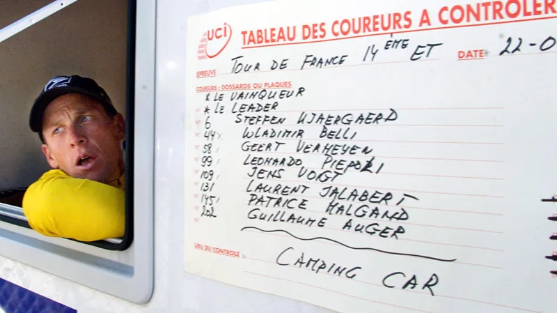 Lance Armstrong na antidopingové kontrole