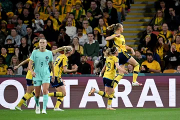 Švédky se radují v utkání proti Austrálii