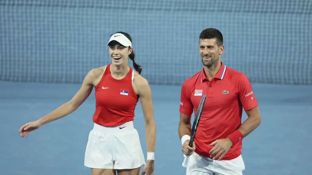 Olga Danilovičová a Novak Djokovič
