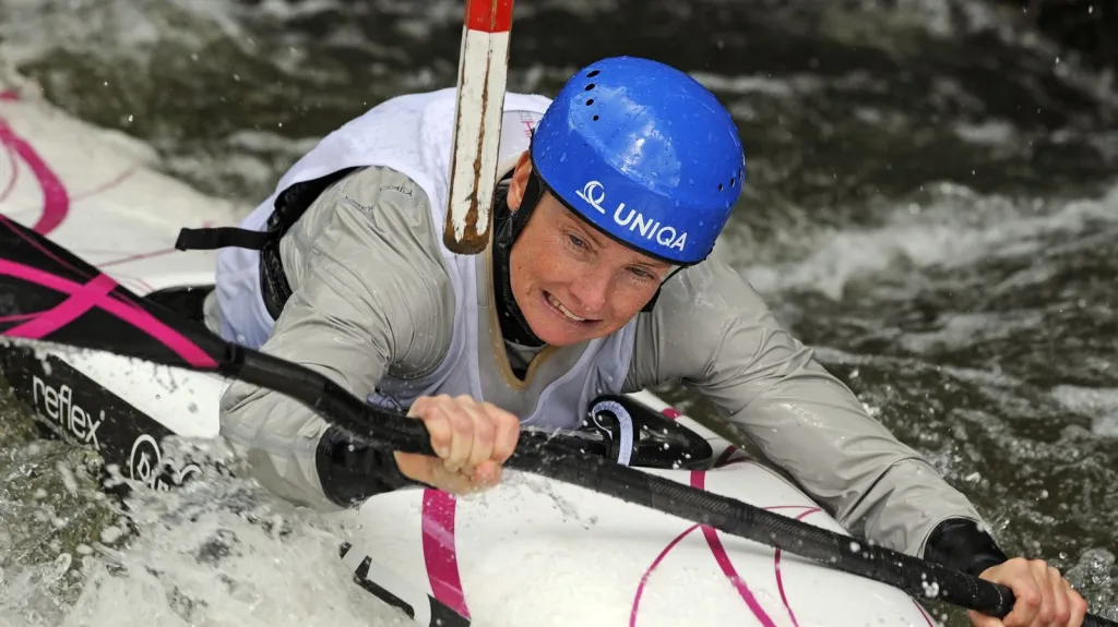Štěpánka Hilgertová v nominačním závodě