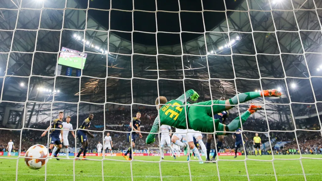 Třetí gól Marseille v zápase s Lipskem