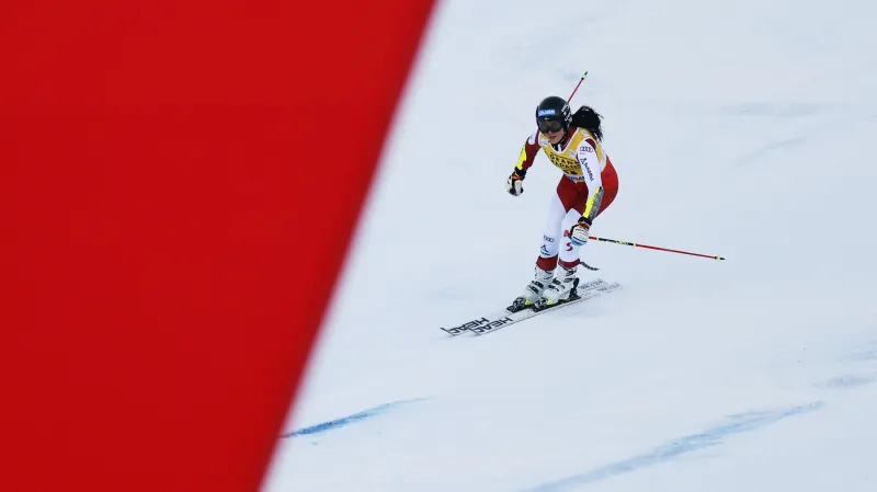 Vyvrcholení obřího slalomu lyžařek v Kronplatzu