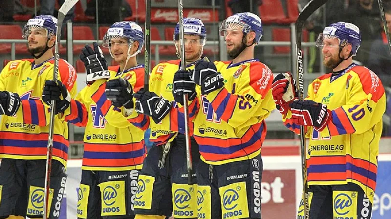 Slavící hokejisté Českých Budějovic