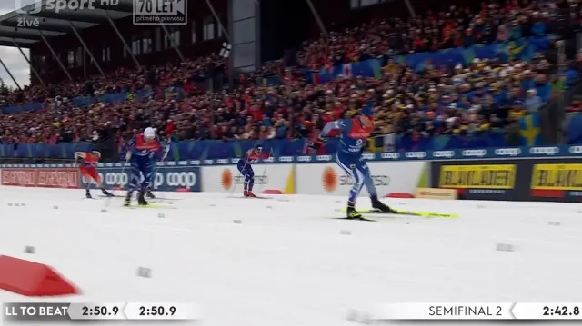 Semifinále sprintu volně s Michalem Novákem