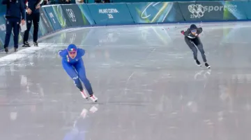 Jízda Martiny Sáblíkové na 5000 m s vítěznou Lollobrigidaovou