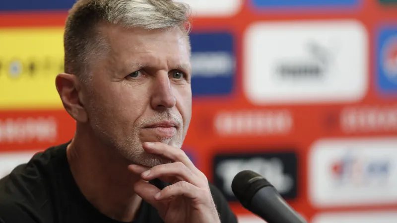 Tisková konference české reprezentace před zápasem v Polsku