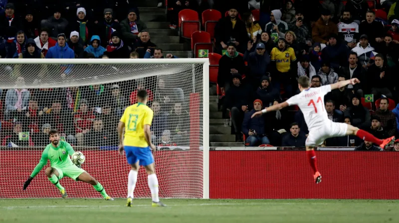 Gól v utkání Česko - Brazílie: Pavelka - 1:0 (37. min.)