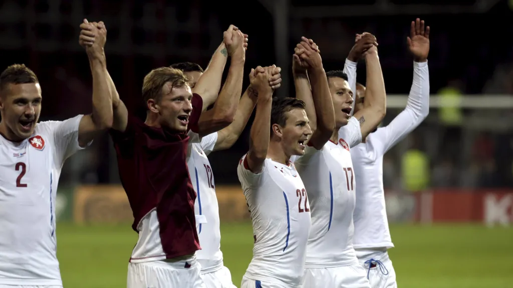 Slavící čeští fotbalisté