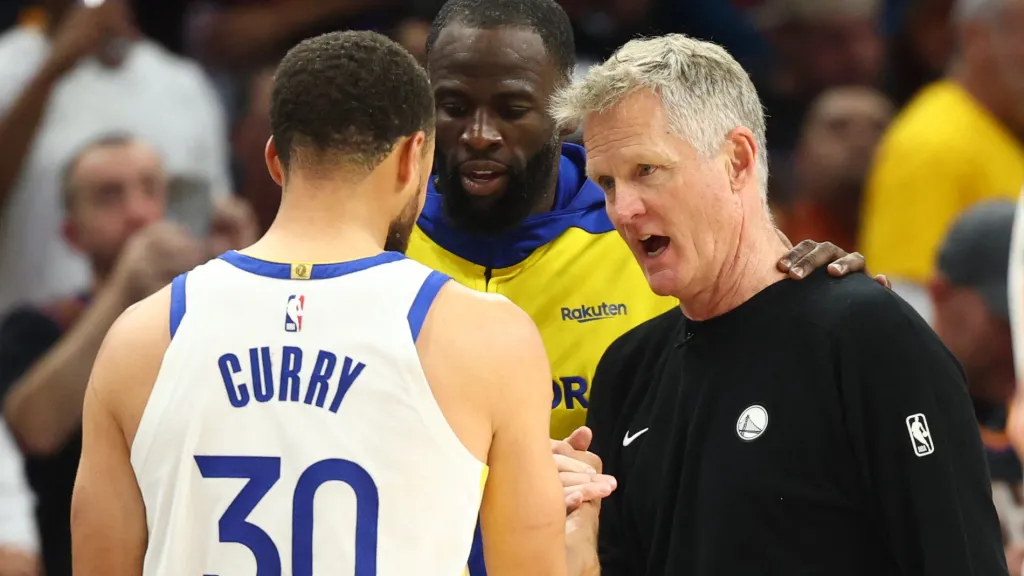 Trenér Steve Kerr s Stephenem Currym
