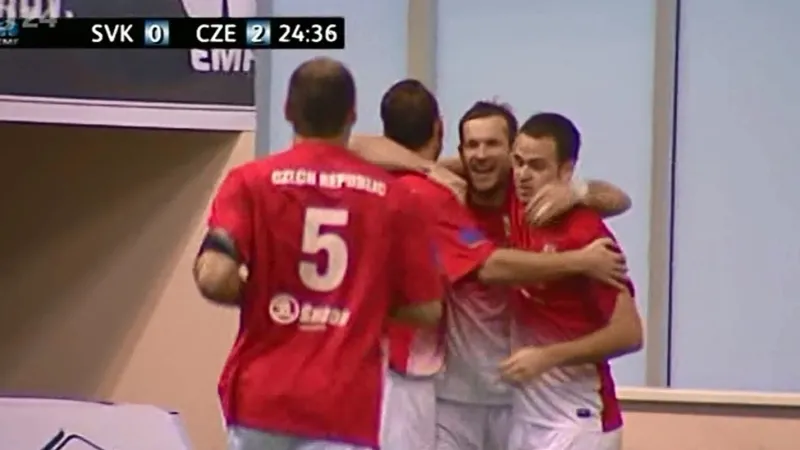 Čeští reprezentanti v malé kopané porazili Slovensko a jsou na ME ve čtvrtfinále