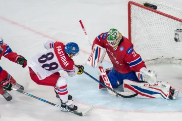 David Pastrňák v utkání proti Norsku