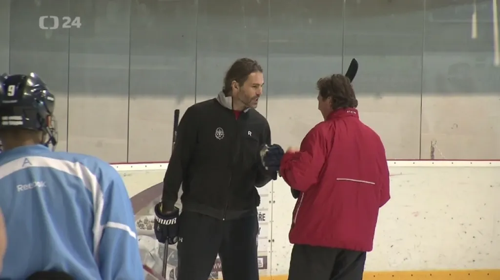 Jaromír Jágr s Martinem Procházkou