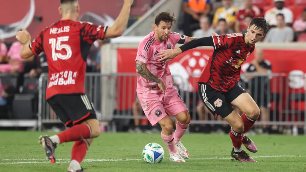 Lionel Messi v utkání Miami s Red Bulls