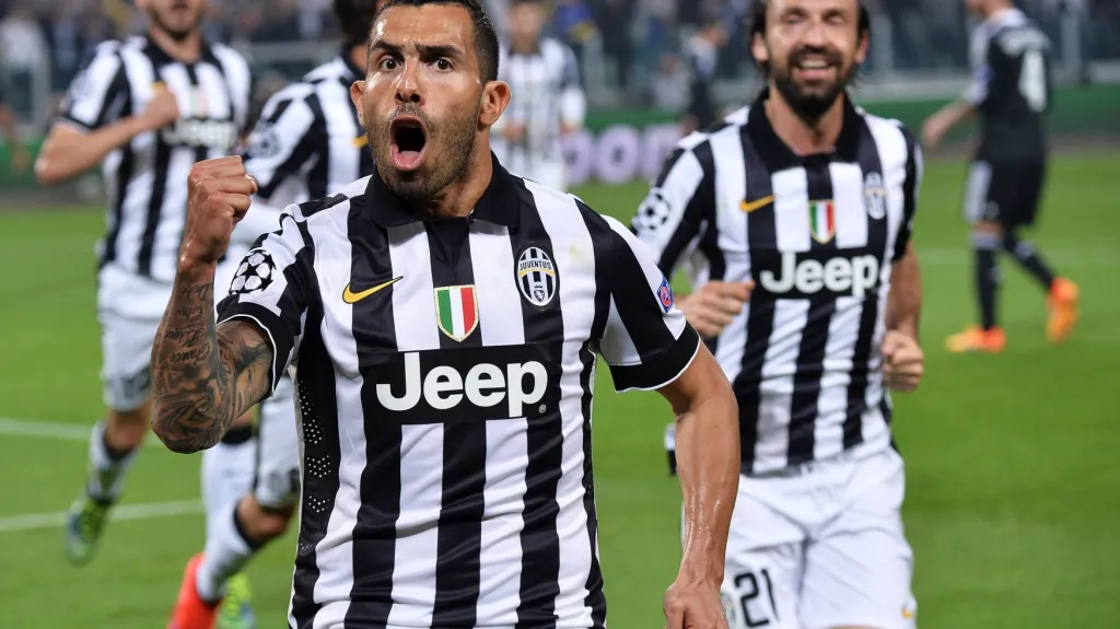 Slavící Carlos Tévez z Juventusu