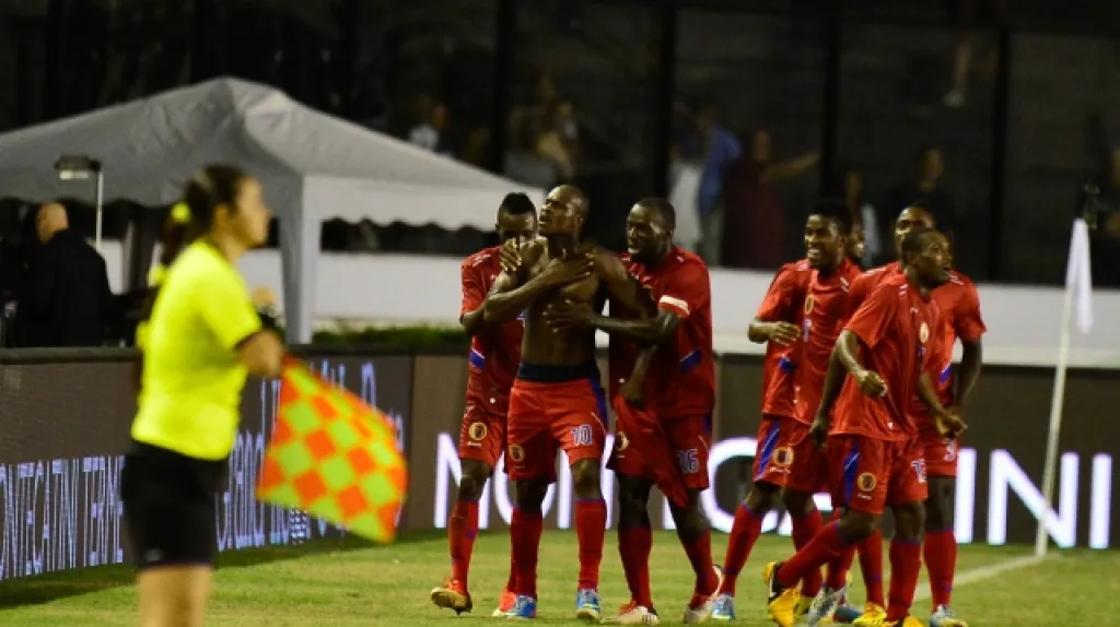 Radost fotbalistů Haiti