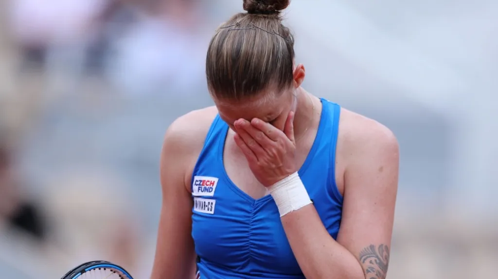 Karolína Plíšková v zápase 3. kola Roland Garros