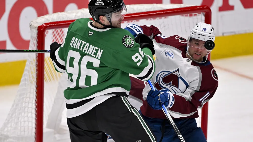 Mikko Rantanen v utkání s Coloradem