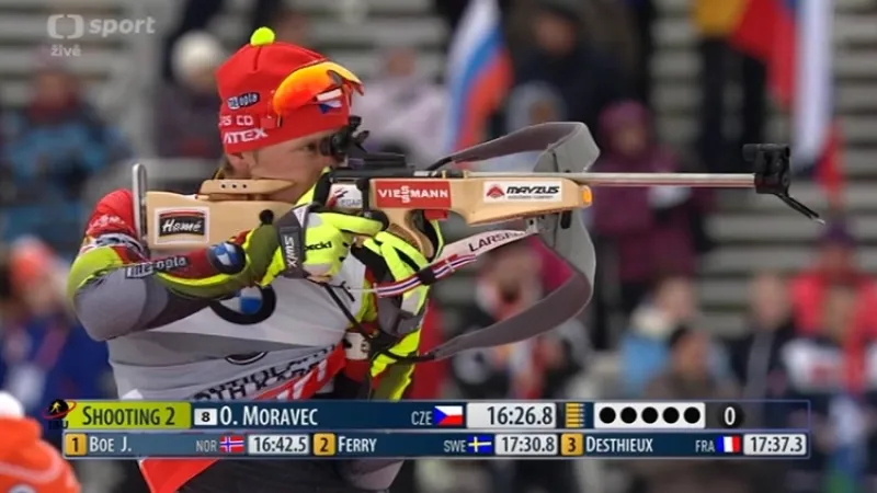 Sestřih nejdůležitějších momentů sprintu biatlonistů v Kontiolahti