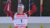 Střelecké položky ve stíhačce biatlonistů v Ruhmpoldingu