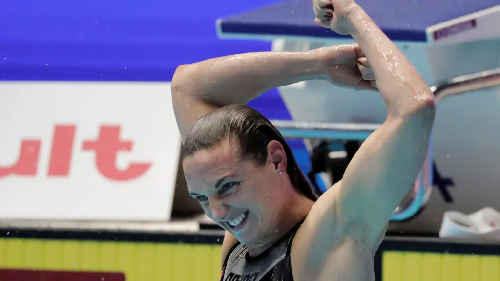 Radující se Katinka Hosszúová