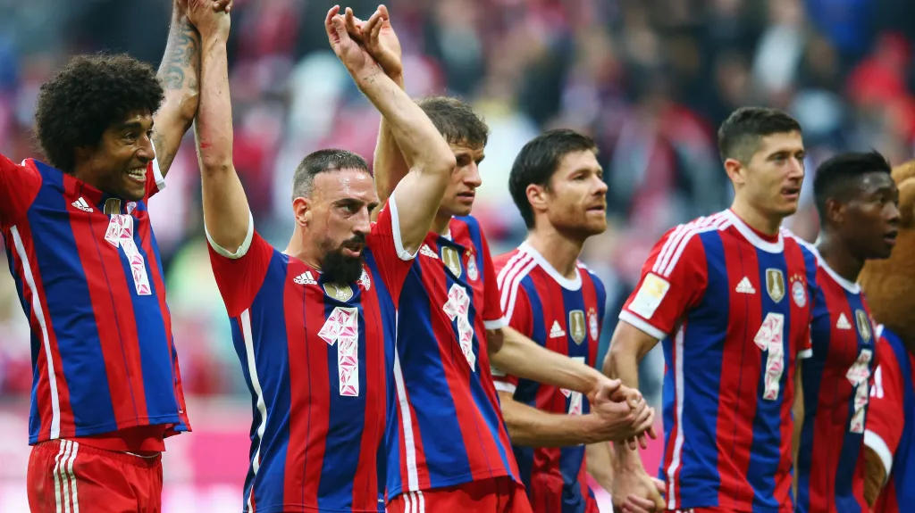 Slavící hráči Bayernu Mnichov