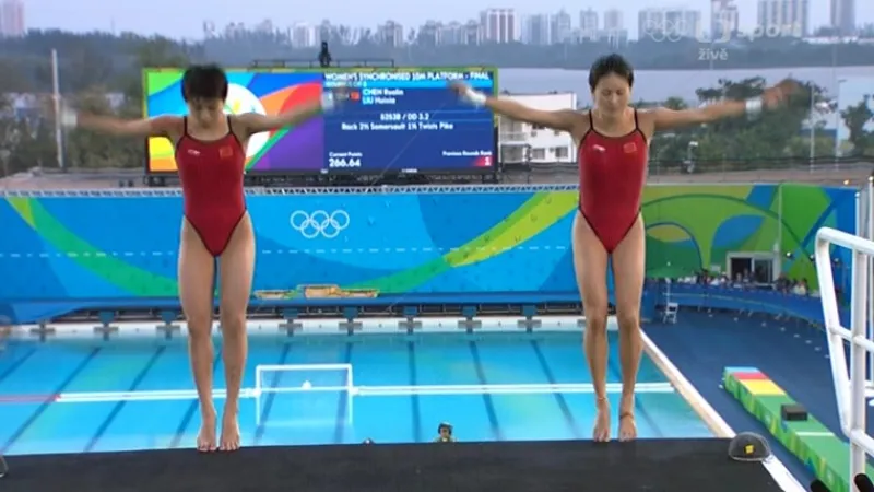 Ve skocích se radovaly  Čchen Žuo-lin a Liou Chuej-sia