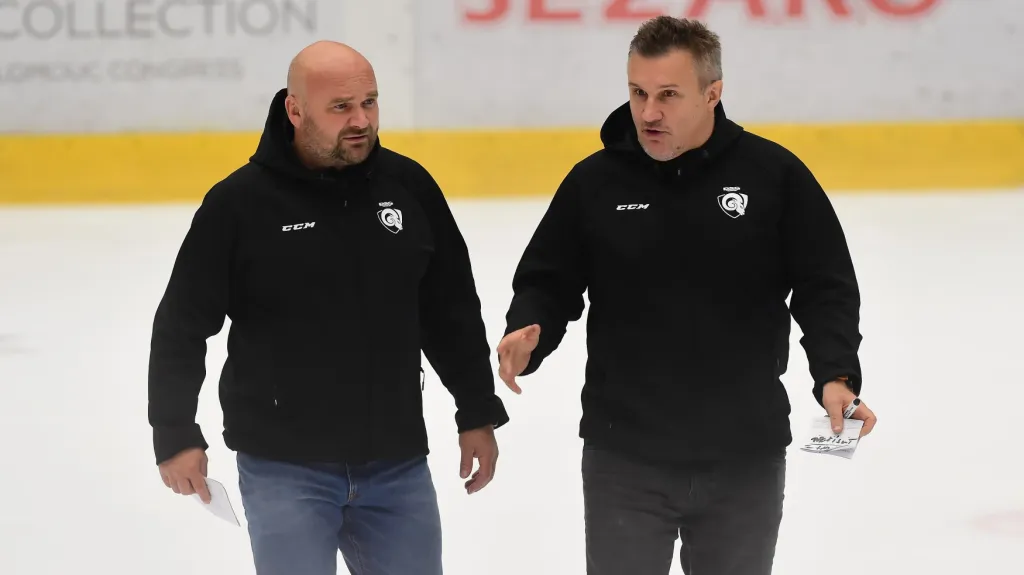 Zlínské trenérské duo Luboš Jenáček (vlevo) a Martin Hamrlík