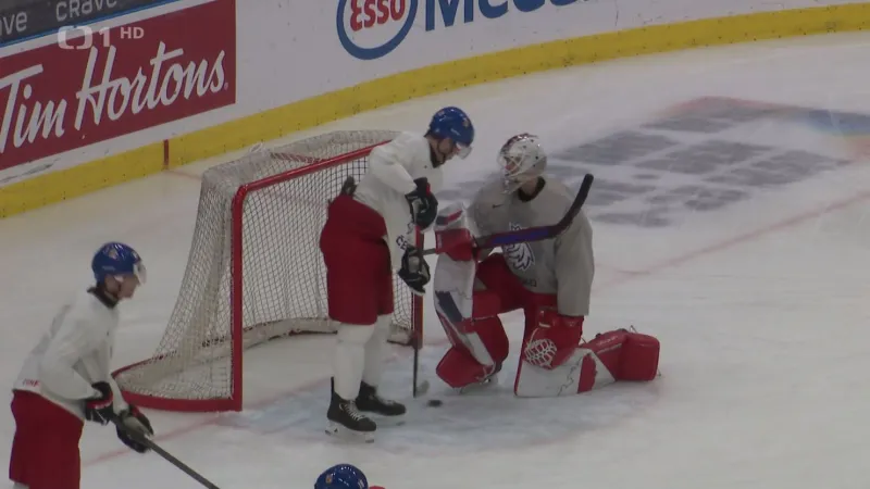 Hokejová dvacítka se chystá na čtvrtfinále s Kanadou