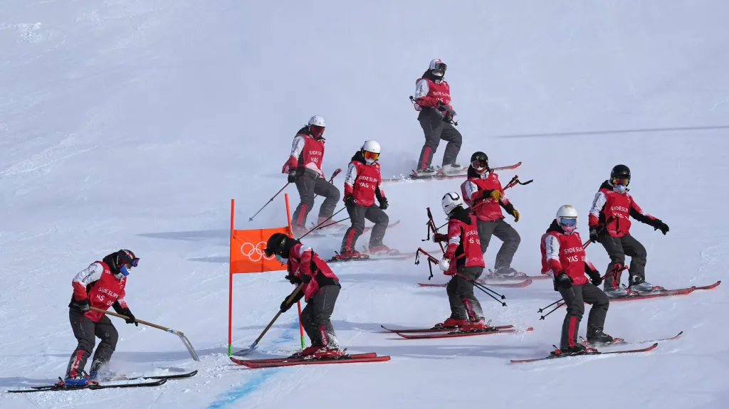 Přípravy na mužský olympijský sjezd