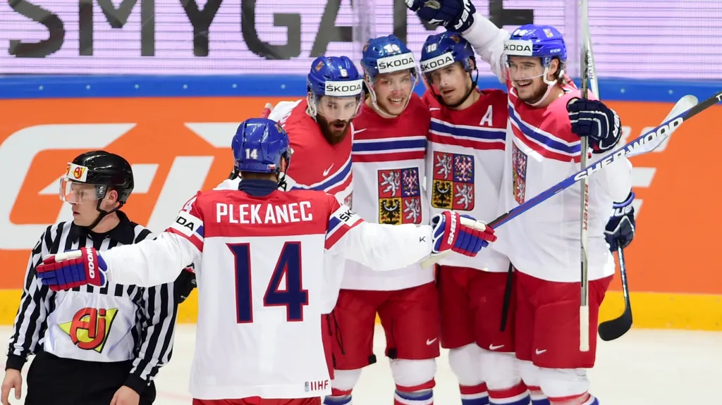 Radost českých hokejistů