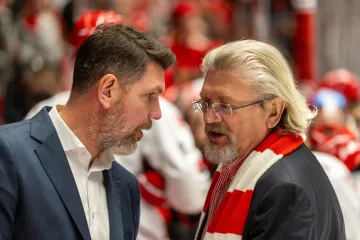 Boris Žabka s prezidentem Třince Jánem Moderem