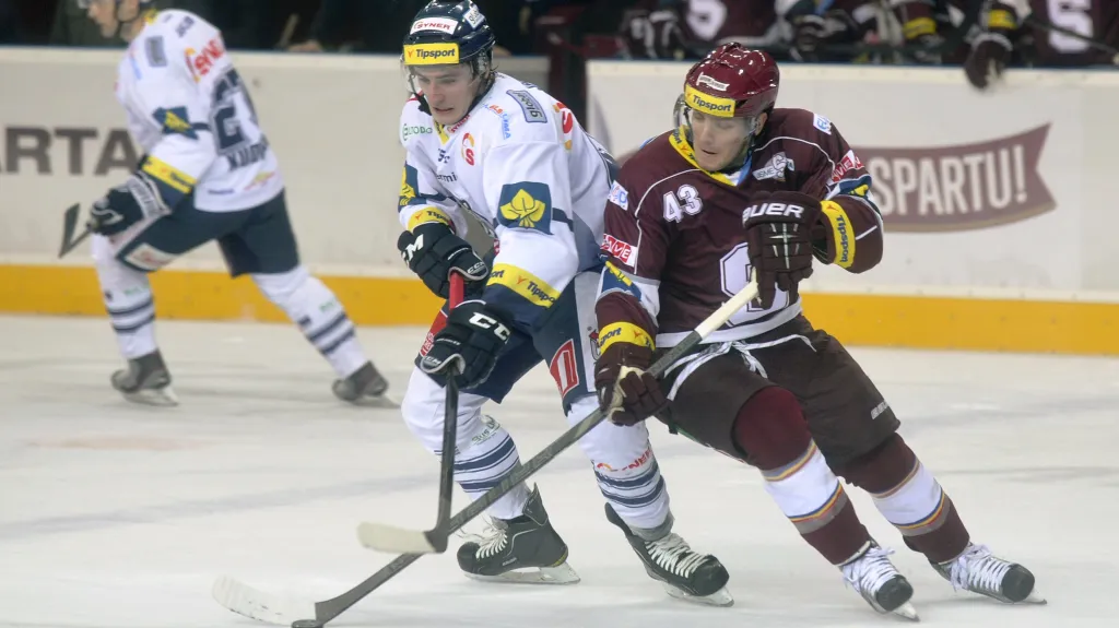 Tomáš Filippi z Liberce (vlevo) a Tomáš Rachůnek ze Sparty