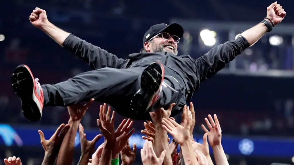 Jürgen Klopp slaví triumf v Lize mistrů