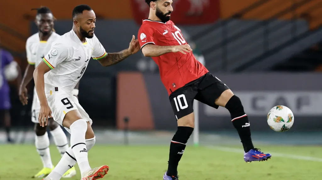 Mohamed Salah v utkání proti Ghaně