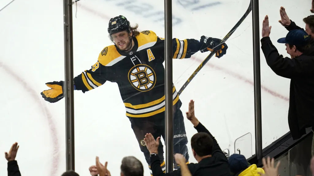 Slavící David Pastrňák