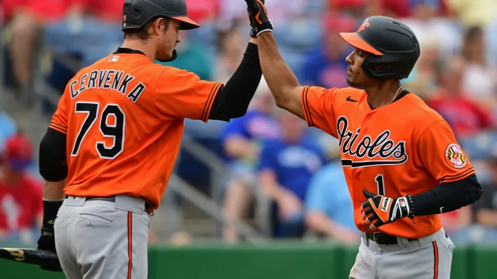 Martin Červenka v dresu Baltimore Orioles