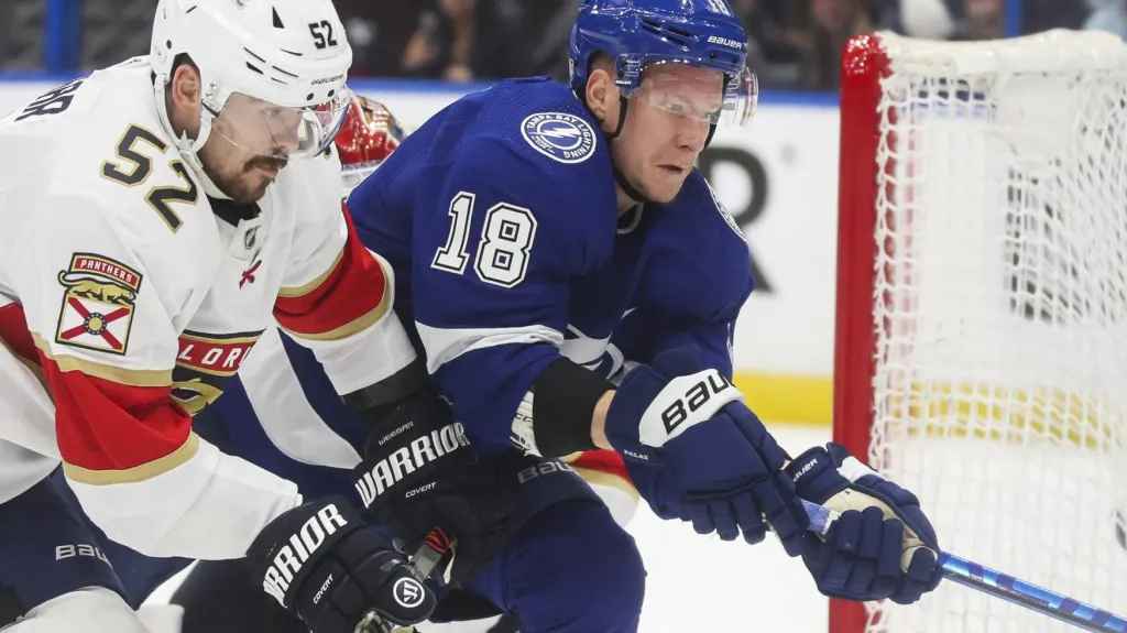 Ondřej Palát v utkání proti Floridě