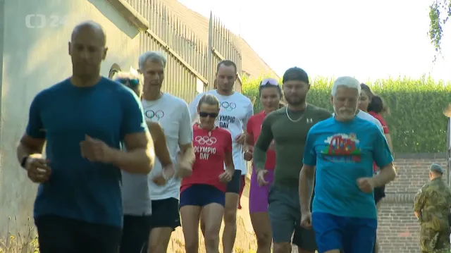 Prezident Pavel si zaběhal s olympioniky