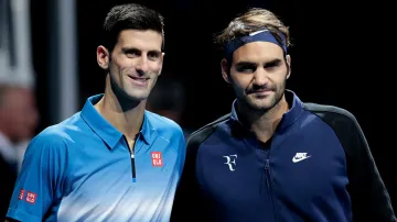 Novak Djokovič a Roger Federer
