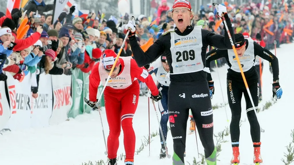 Stanislav Řezáč (vpravo) na Jizerské 50