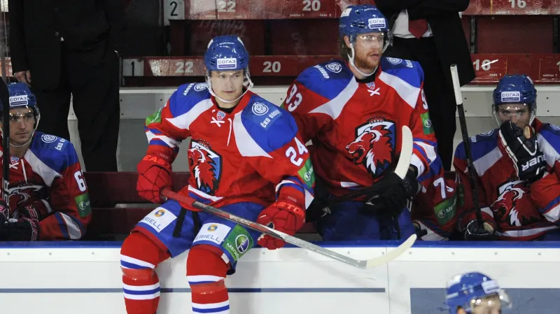 Jiří Hudler a Jakub Voráček v dresu Lva Praha