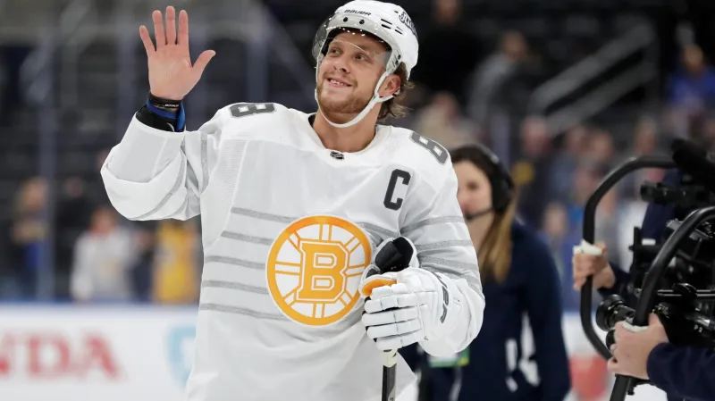 David Pastrňák při Utkání hvězd v NHL