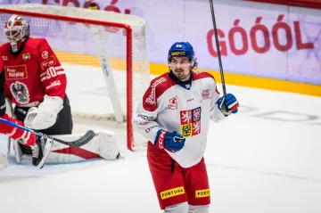 David Tomášek slaví gól proti Rakousku