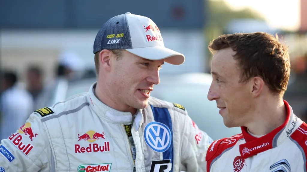 Jari-Matti Latvala (vlevo) a Kris Meeke 