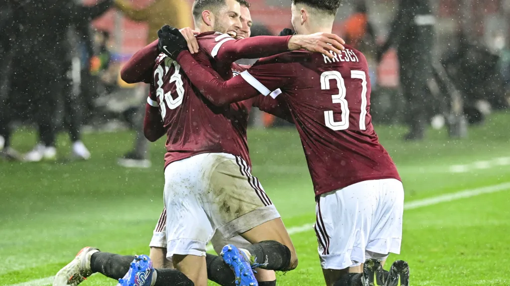 Radost fotbalistů Sparty