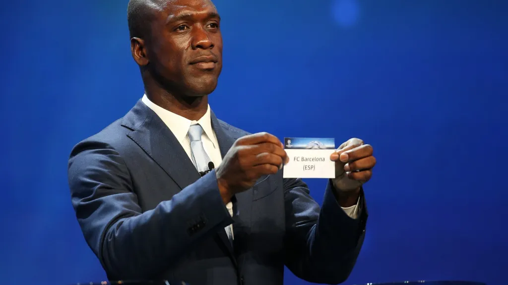 Clarence Seedorf při losu Ligy mistrů