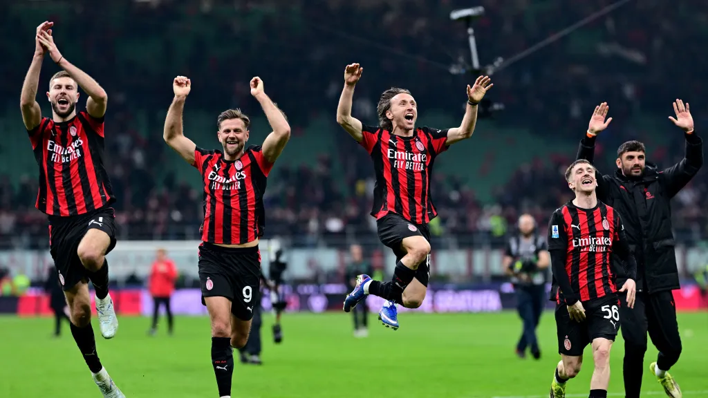 Radost hráčů AC Milán