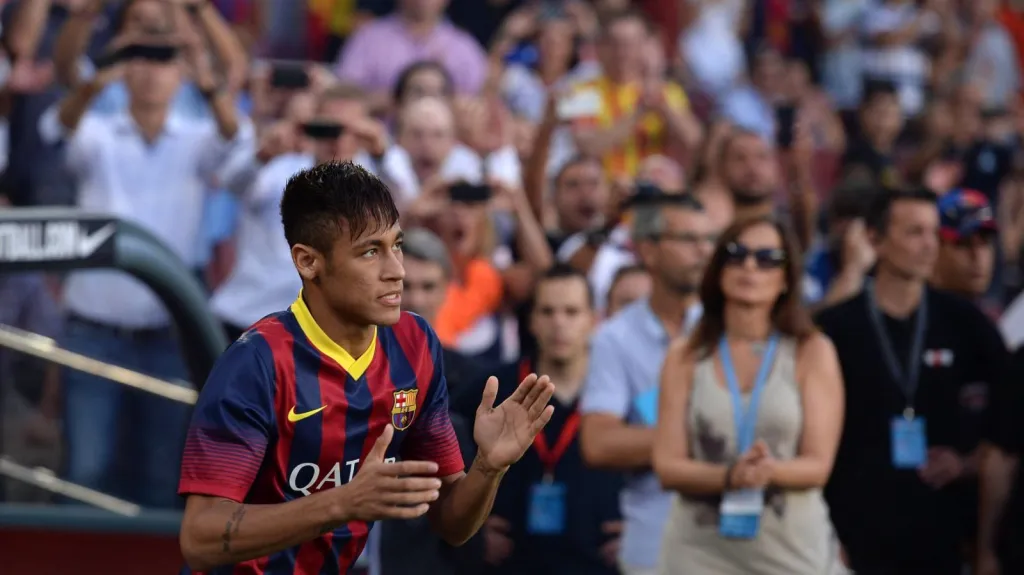 Neymar v barcelonském dresu