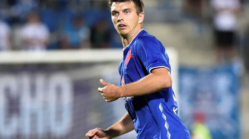 Ondřej Kúdela v dresu Slavie Praha
