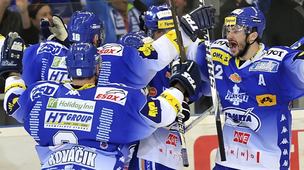 Radost hokejistů Komety Brno